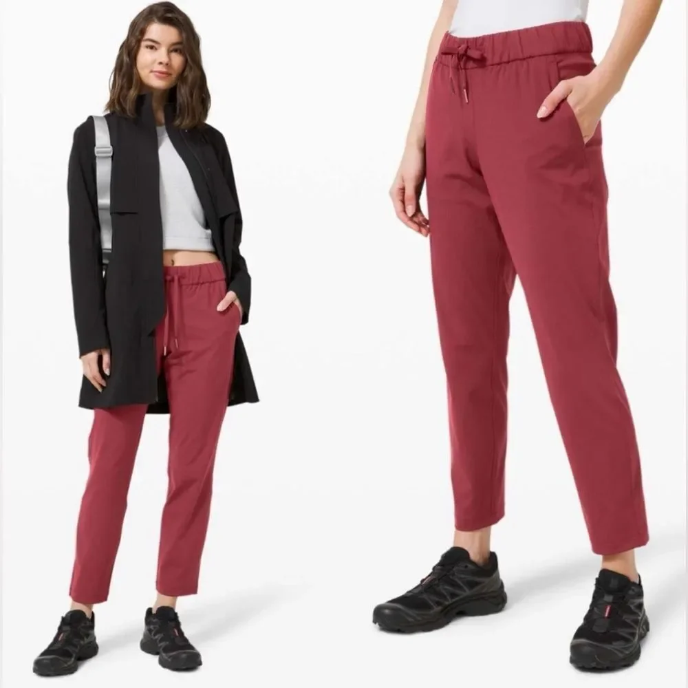 Lululemon On The Fly 7/8 Pant Chianti Size 10 Full On‎ Luxtreme
